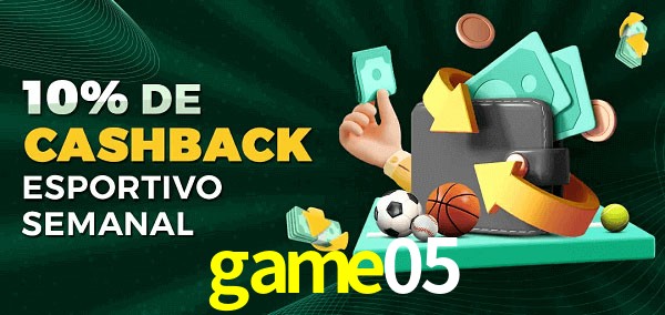 10% de bônus de cashback na game05